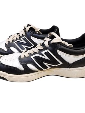 New Balance Black and White Leather Men’s Sneakers